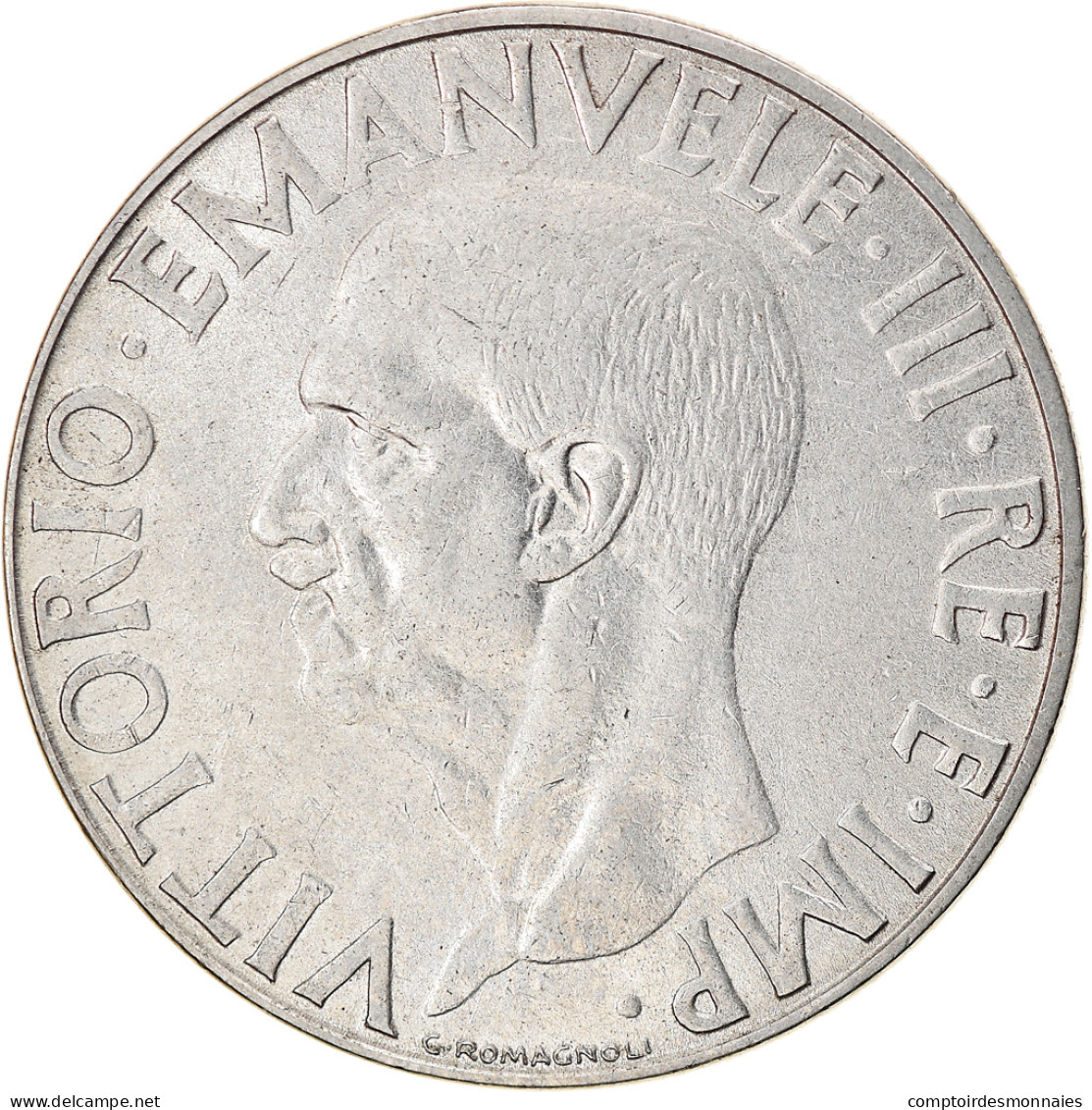 Monnaie, Italie, Vittorio Emanuele III, Lira, 1939, Rome, TB+, Stainless Steel - 1900-1946 : Victor Emmanuel III & Umberto II