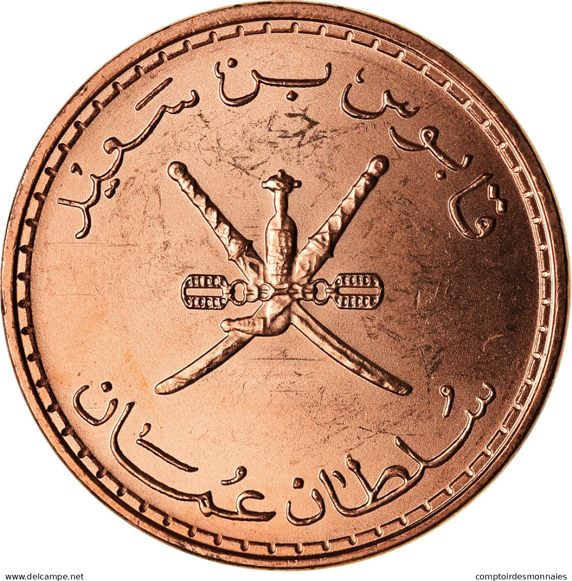 Monnaie, Oman, Qabus Bin Sa'id, 5 Baisa, 2008, British Royal Mint, SPL+, Bronze - Oman