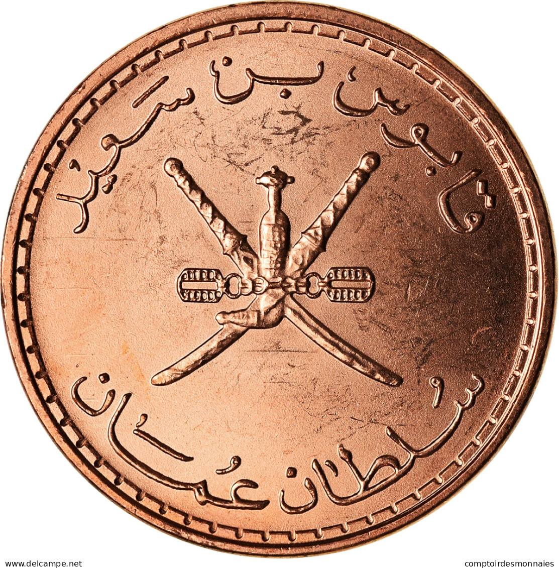 Monnaie, Oman, Qabus Bin Sa'id, 5 Baisa, 2008, British Royal Mint, SPL+, Bronze - Omán