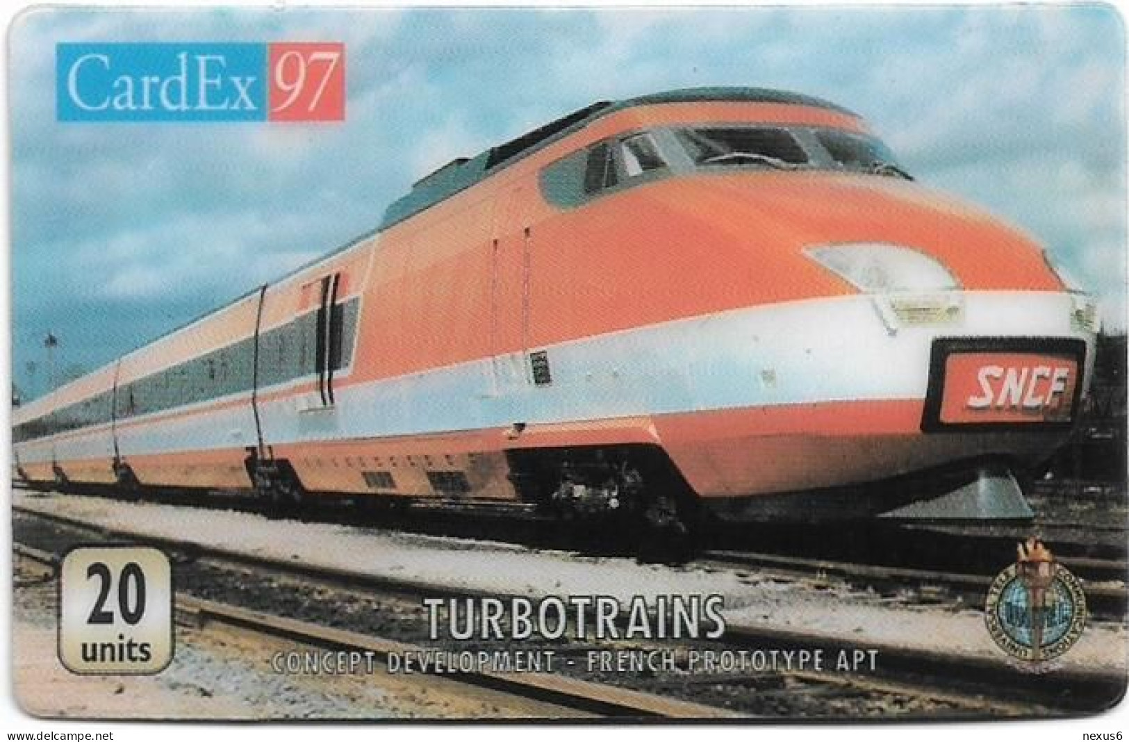 UK - Unitel - UT - 0215 - Turbotrains - French Prototype APT, Fake Prepaid 20Units - Bedrijven Uitgaven