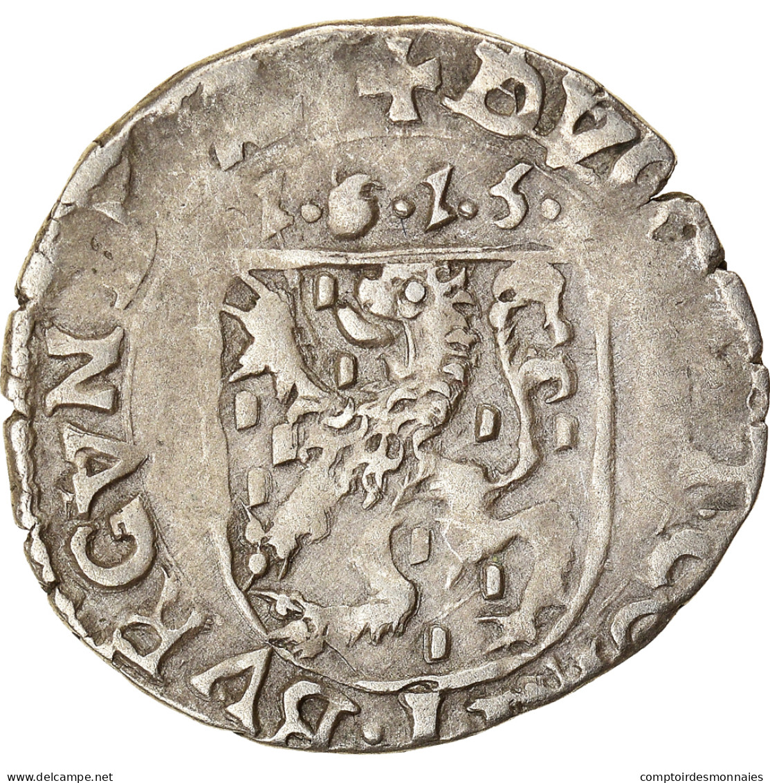 Monnaie, Espagne, Franche-Comté, Albert & Isabelle, Carolus, 1615, Dole, TTB - Autres & Non Classés