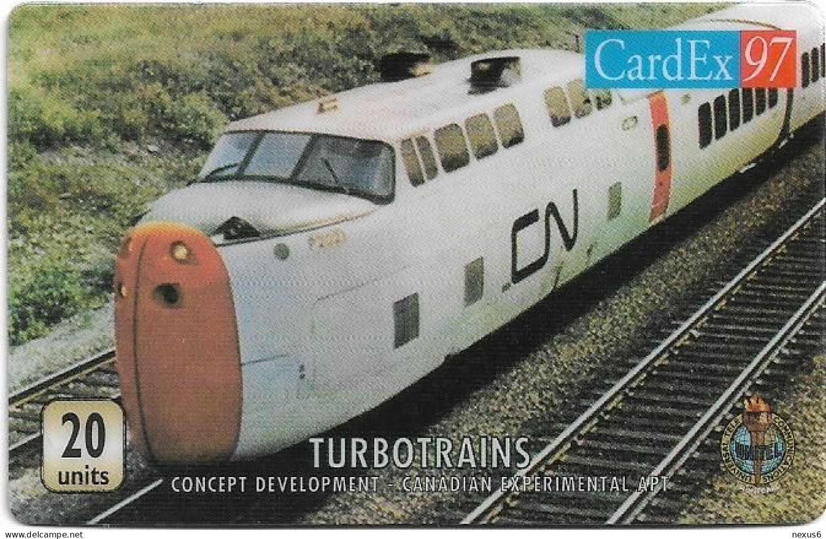 UK - Unitel - UT - 0216 - Turbotrains - Canadian Experimental APT, Fake Prepaid 20Units - Bedrijven Uitgaven