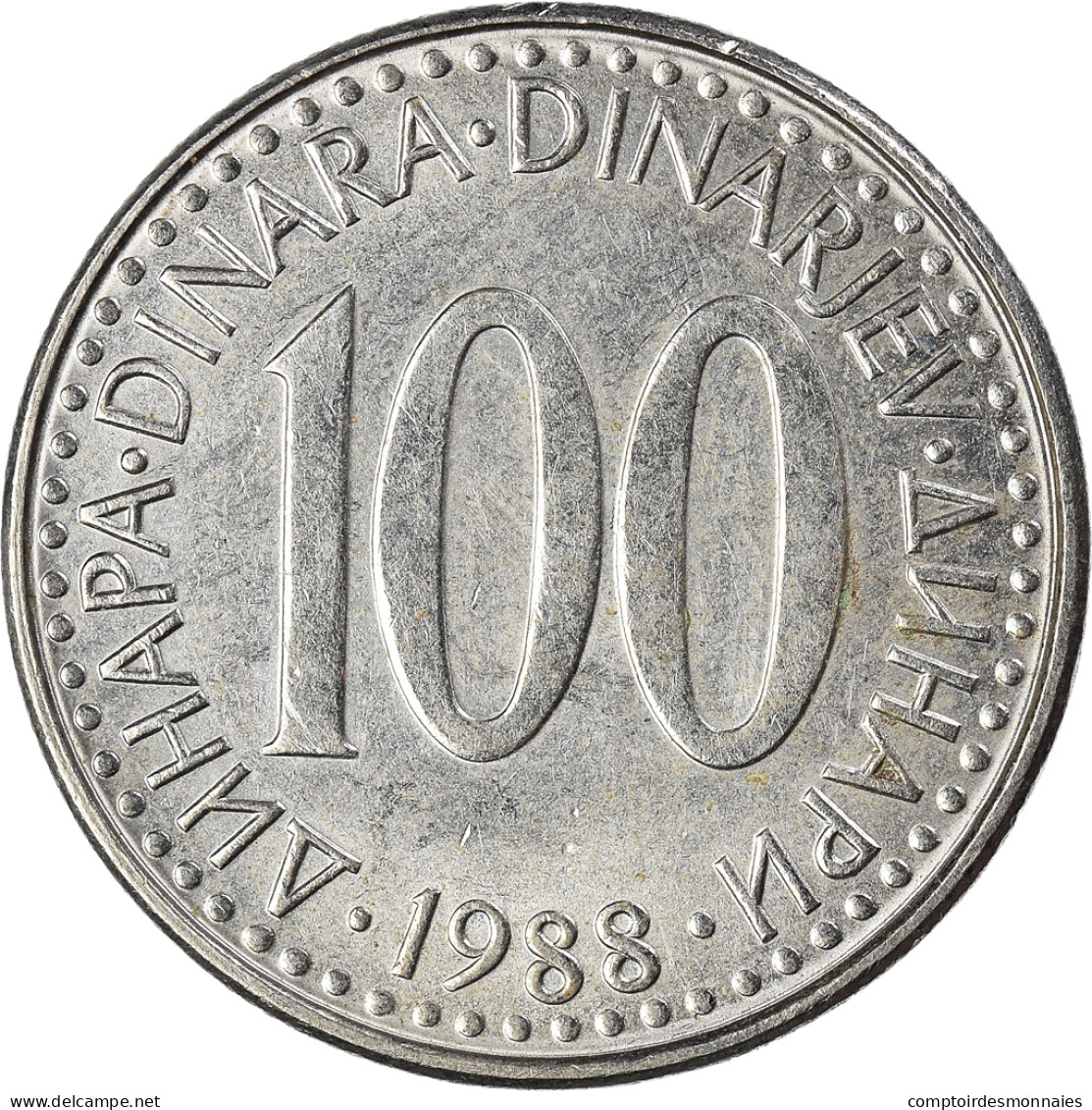 Monnaie, Yougoslavie, 100 Dinara, 1988 - Yougoslavie