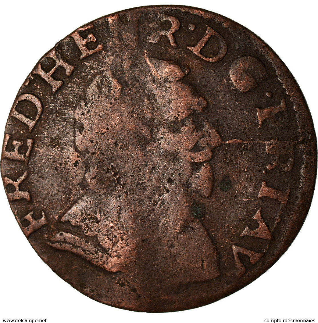 Monnaie, France, Double Tournois, 1642, TB, Cuivre, Boudeau:1006 - Andere & Zonder Classificatie