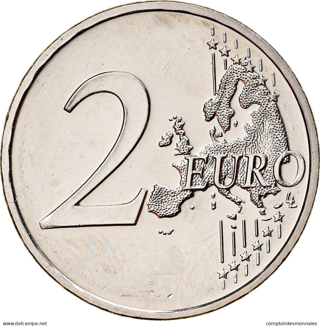 Allemagne, 2 Euro, 2021, Stuttgart, Error Monometallic, SPL+, Copper-nickel - Variétés Et Curiosités