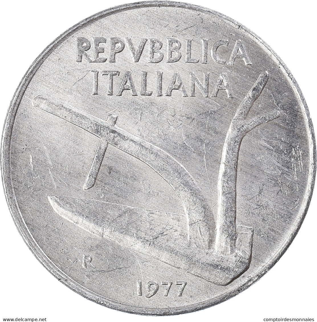 Monnaie, Italie, 10 Lire, 1977 - 10 Liras