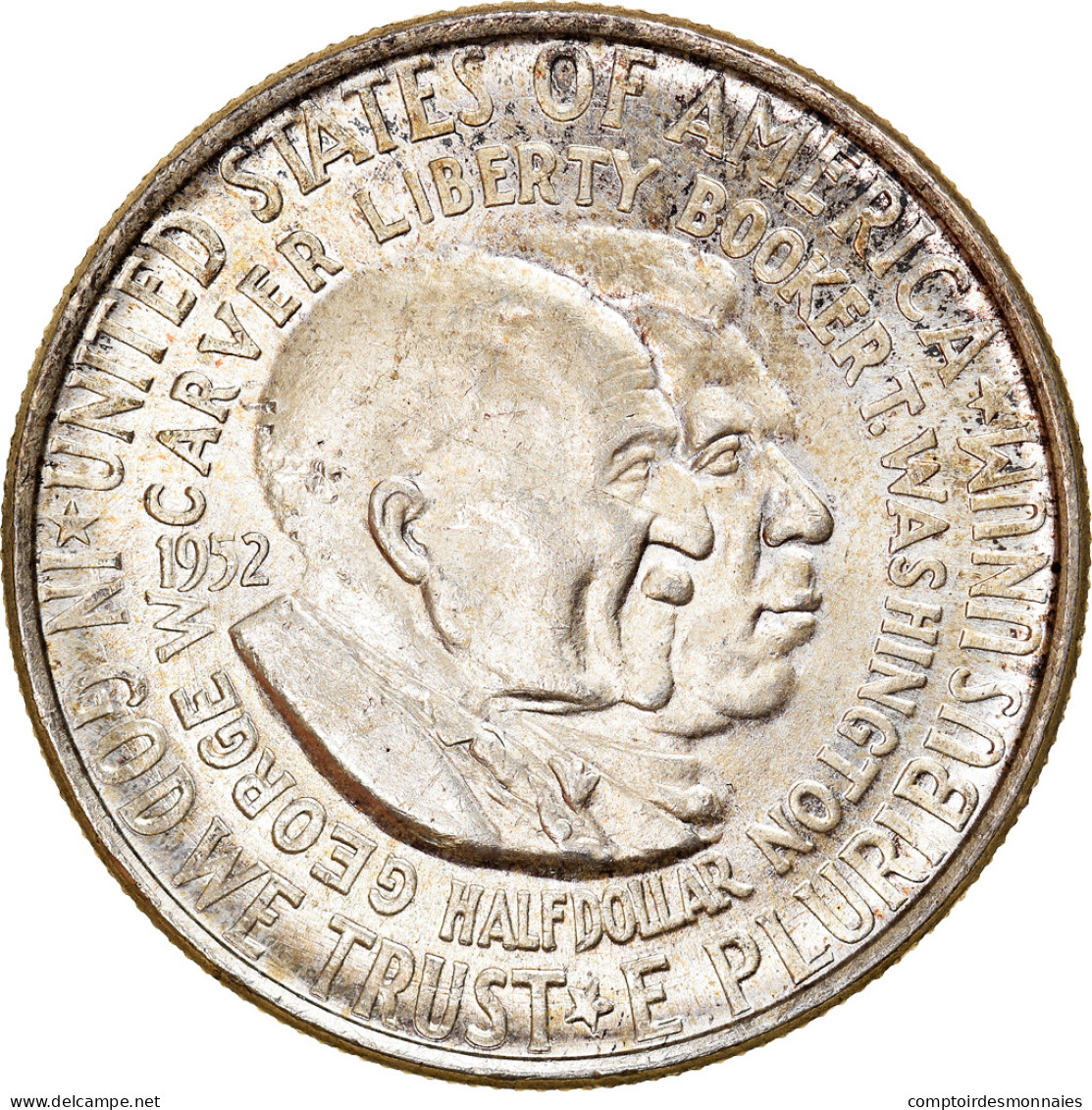 Monnaie, États-Unis, Half Dollar, 1952, U.S. Mint, Philadelphie, SUP+, Argent - Commemoratives