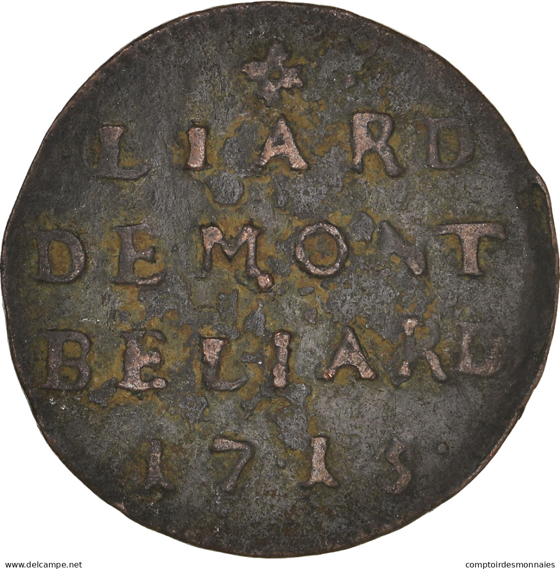 Monnaie, France, Liard De Montbéliard, 1715, Montbéliard, TB, Cuivre - Andere & Zonder Classificatie