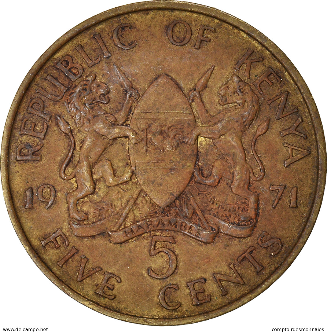 Monnaie, Kenya, 5 Cents, 1971 - Kenya
