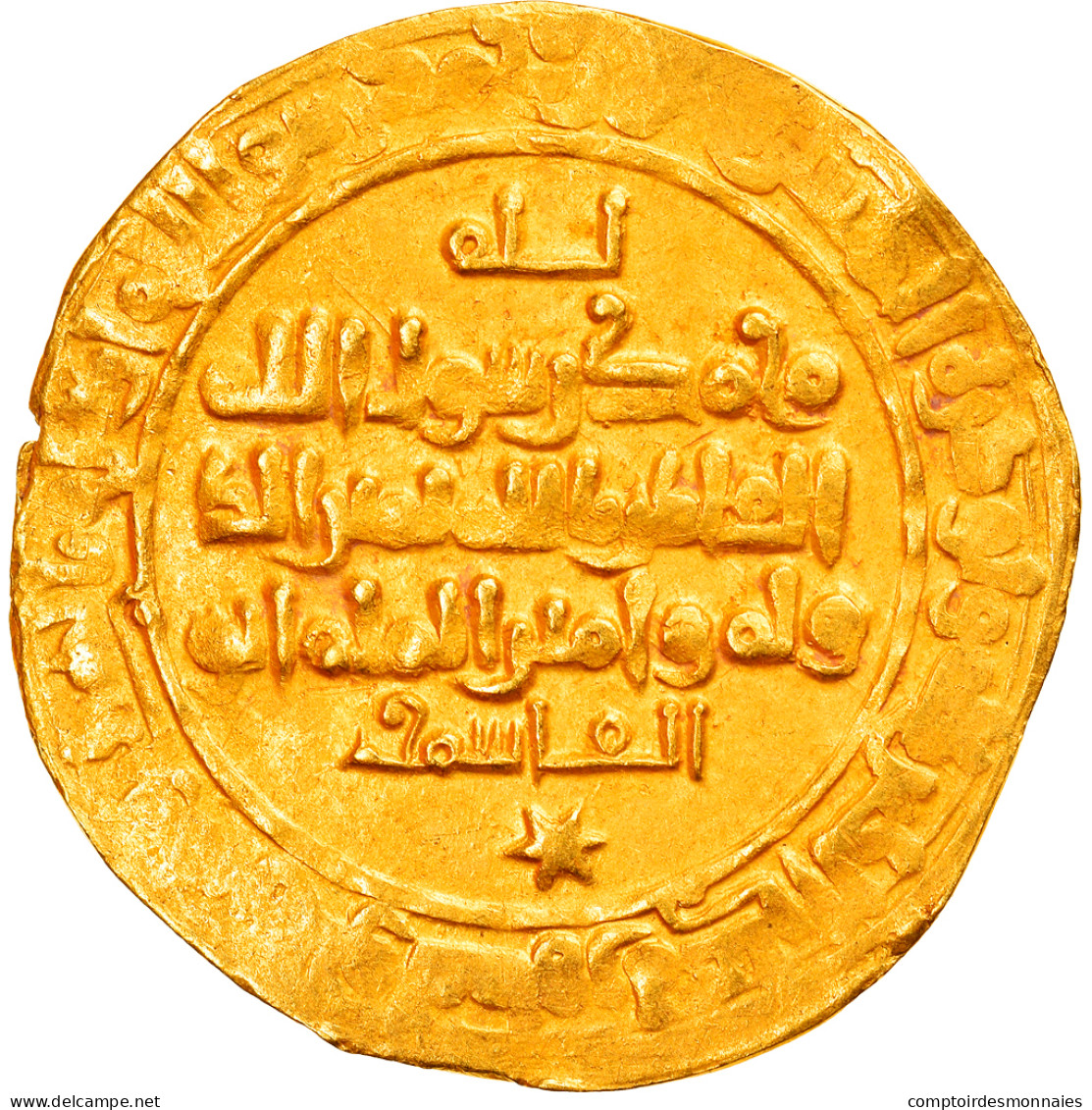 Ghaznavids, Mahmud, Dinar, AH 394 (1004/05), Nishapur, Or, TTB - Islamic