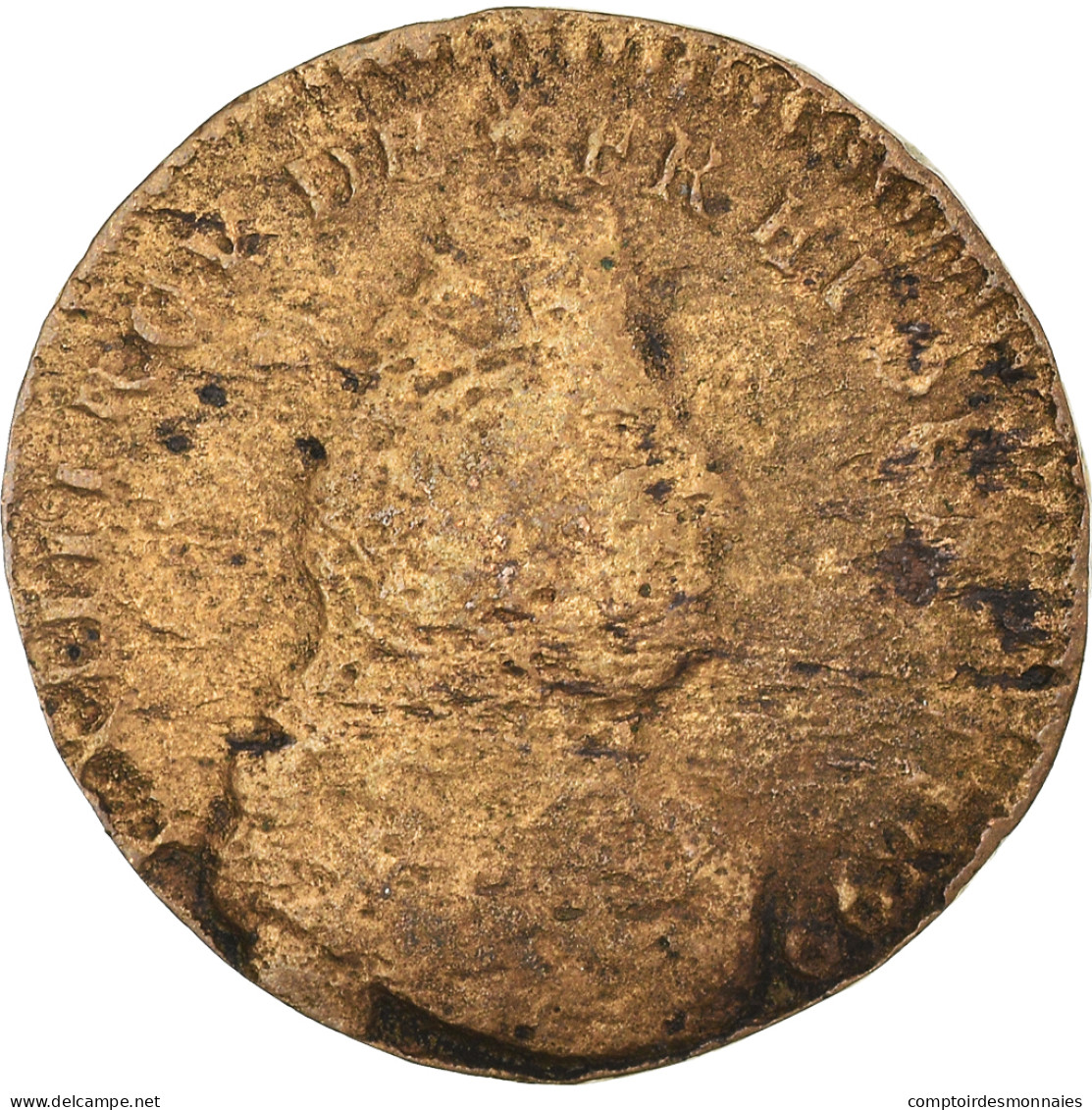 Monnaie, France, Louis XIV, Liard De France Au Buste âgé, Troisième Type - 1643-1715 Louis XIV Le Grand