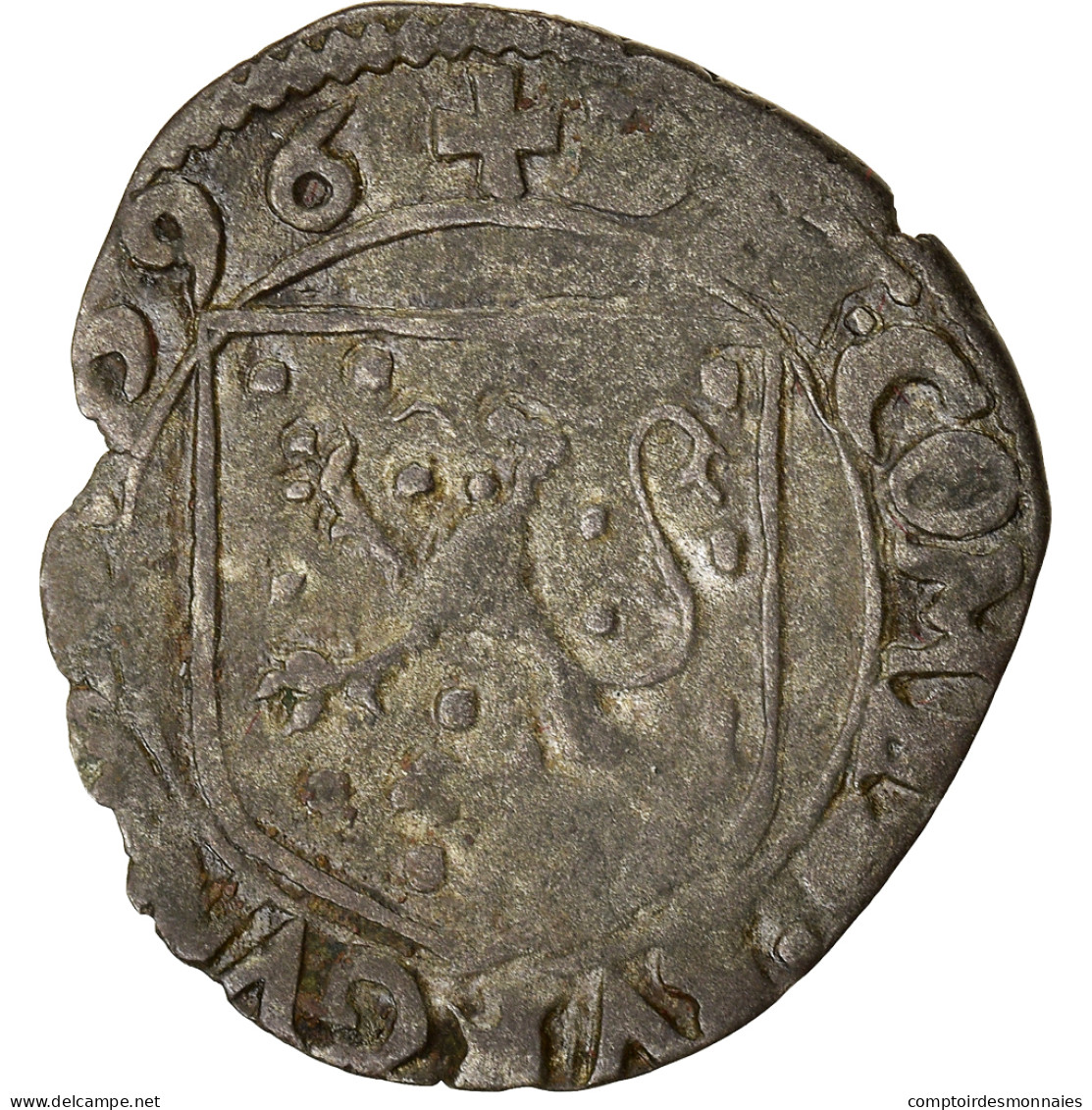 Monnaie, Espagne, Franche-Comté, Philippe II, Carolus, 1596, Dole, TB, Billon - Autres & Non Classés