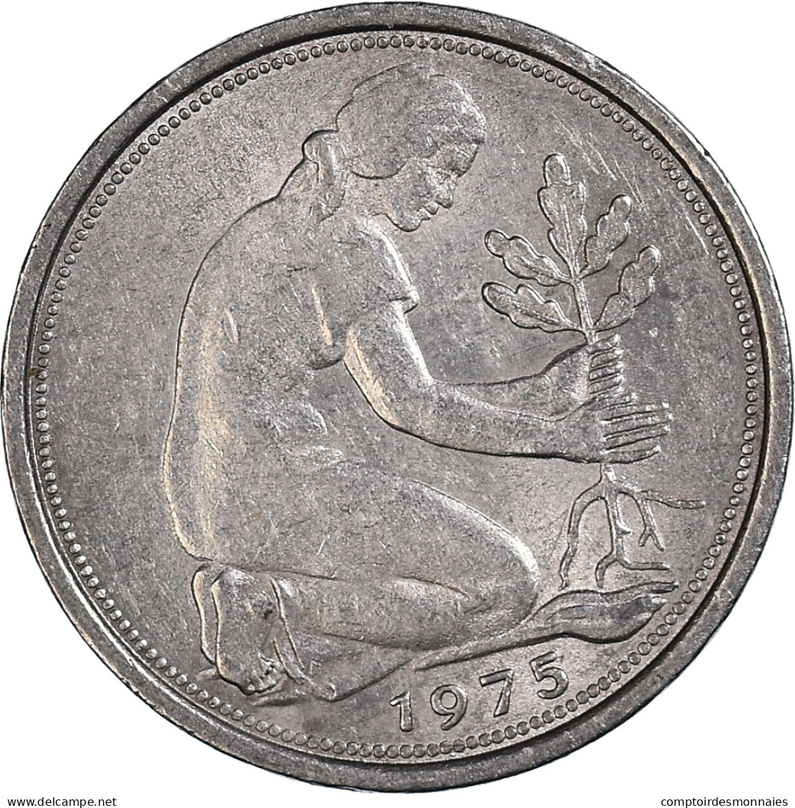 Monnaie, République Fédérale Allemande, 50 Pfennig, 1975 - 50 Pfennig
