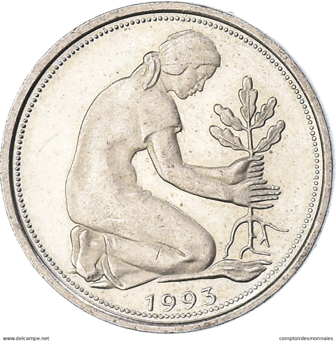 Monnaie, République Fédérale Allemande, 50 Pfennig, 1993 - 50 Pfennig