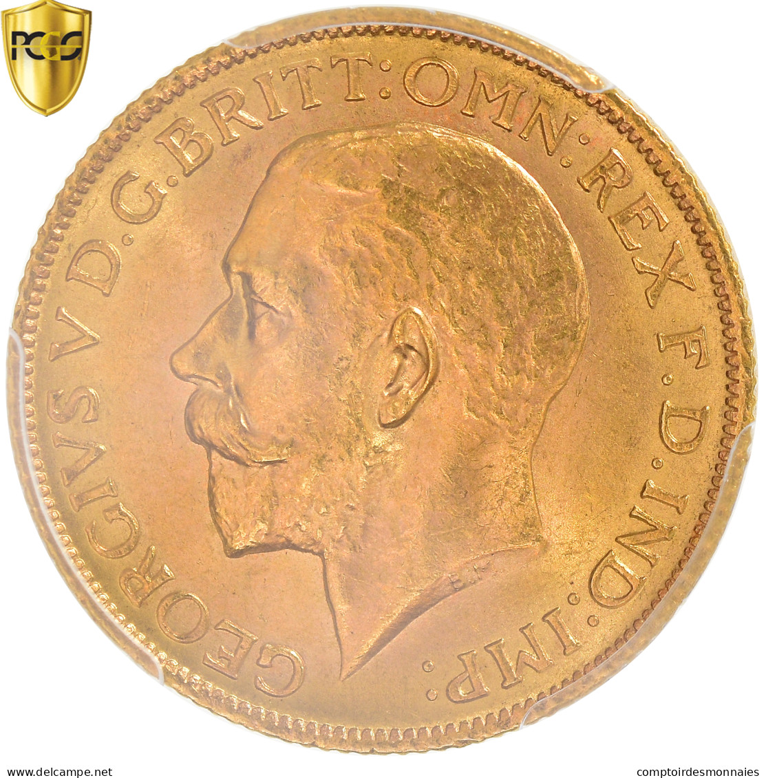 Australie, George V, Souverain, 1915, Sydney, Or, PCGS, MS64, Spink:4003, KM:29 - New South Wales