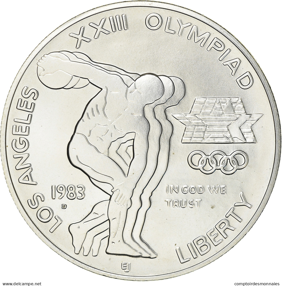 Monnaie, États-Unis, Dollar, 1983, U.S. Mint, Denver, SPL, Argent, KM:209 - Gedenkmünzen