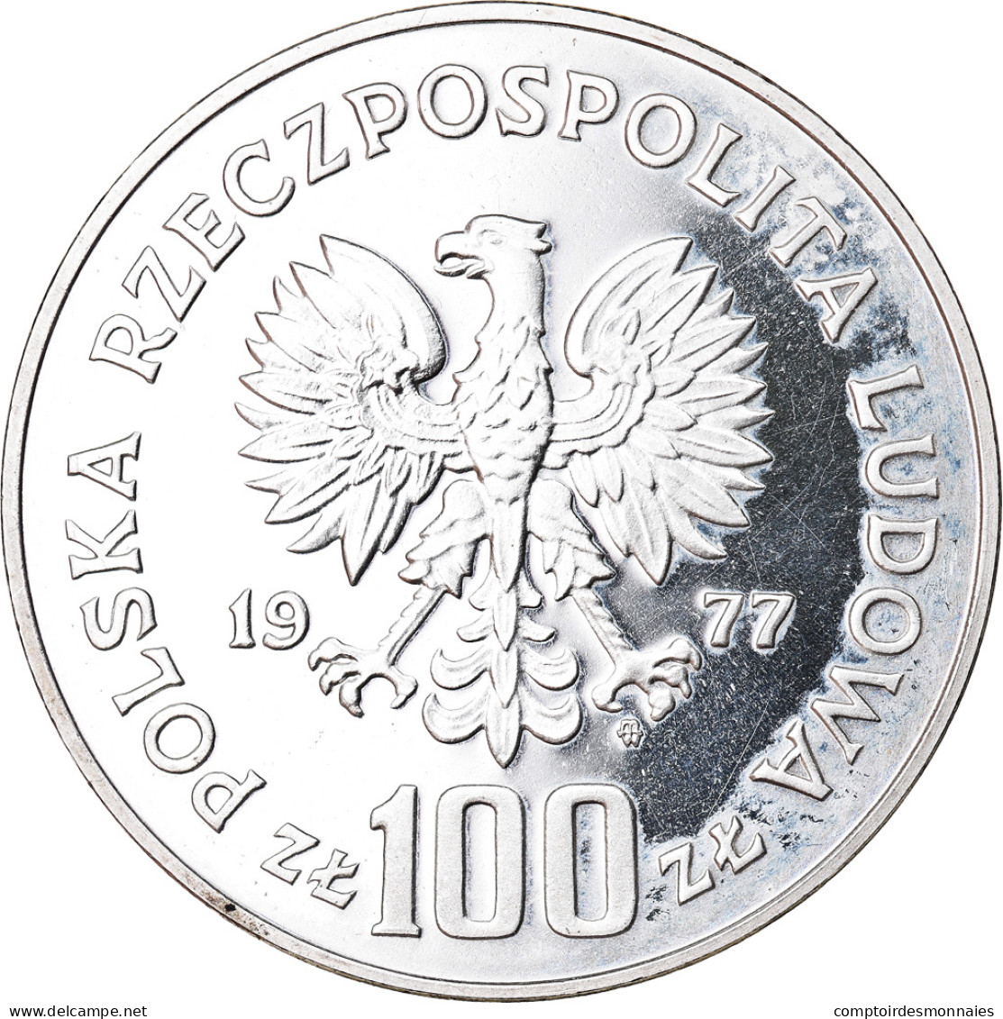 Monnaie, Pologne, 100 Zlotych, 1977, Warsaw, ESSAI, FDC, Argent, KM:Pr299 - Pologne