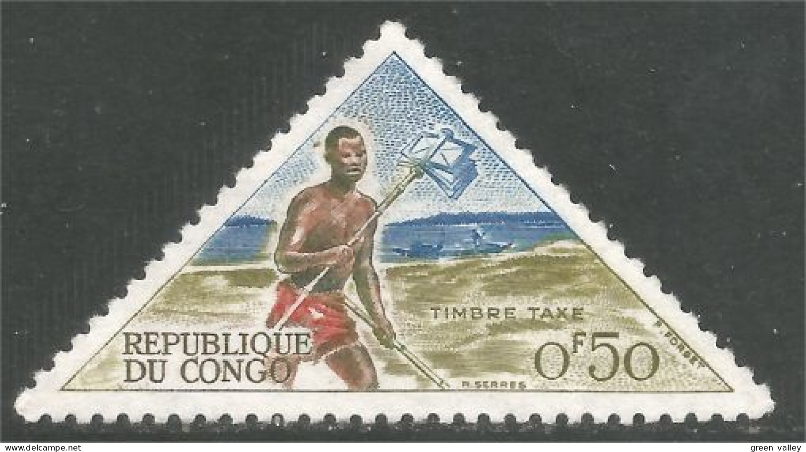 XW01-2811 Congo Courrier Runner Mail Carrier Sans Gomme - Afgestempeld