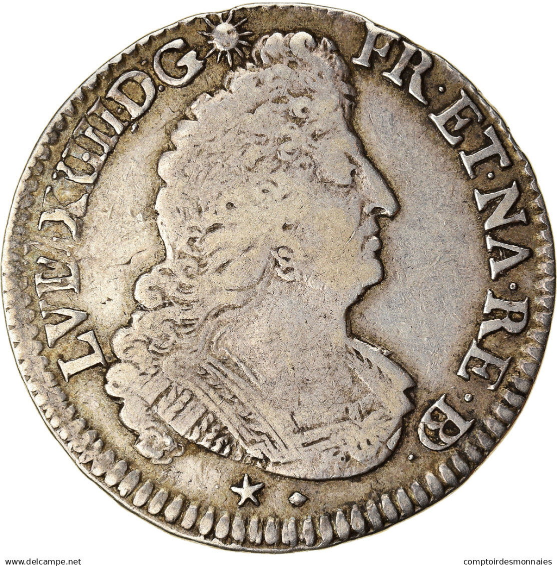 France, Louis XIV, 1/2 Ecu, 1/2 Écu De Béarn Aux Palmes, 1694, Pau - 1643-1715 Luis XIV El Rey Sol