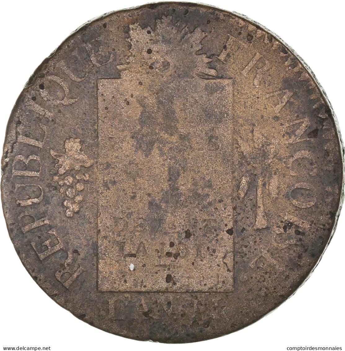 Monnaie, France, Sol Aux Balances Françoise, Sol, 1793, Strasbourg, TB+ - Other & Unclassified