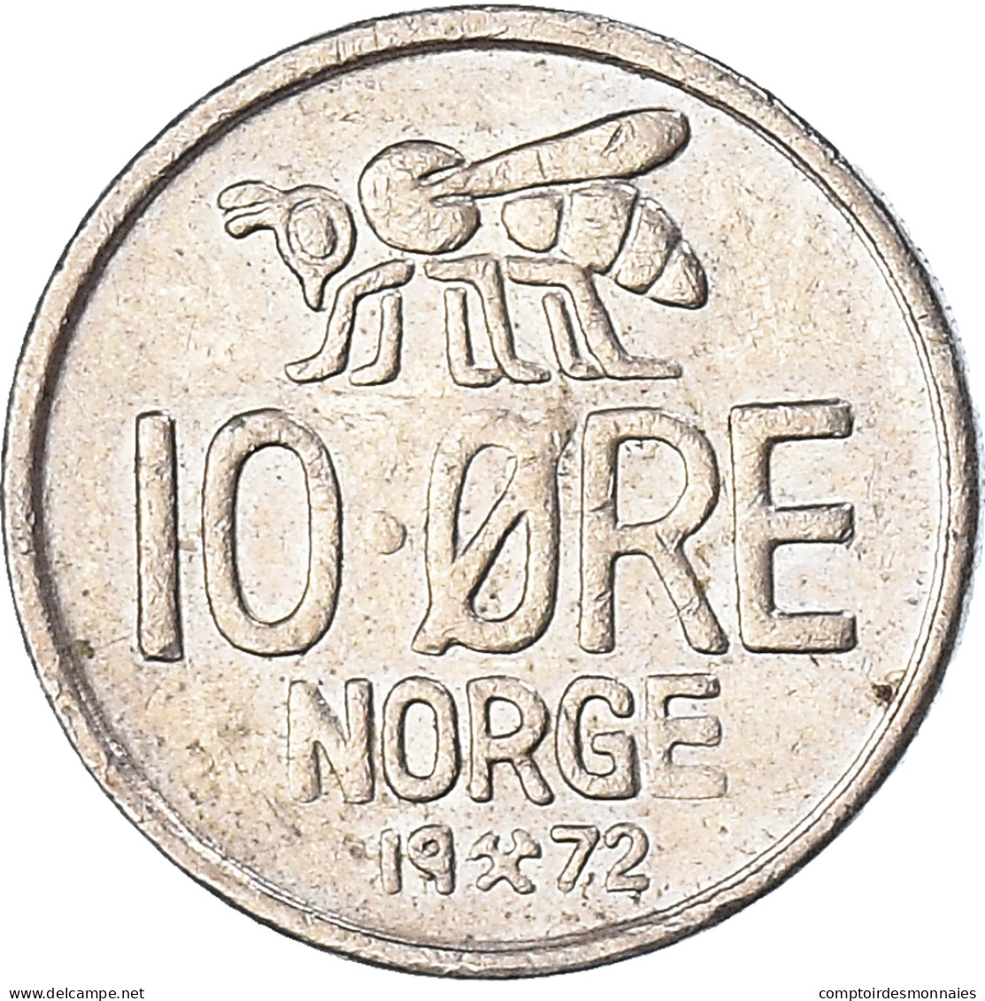 Monnaie, Norvège, 10 Öre, 1972 - Norvegia