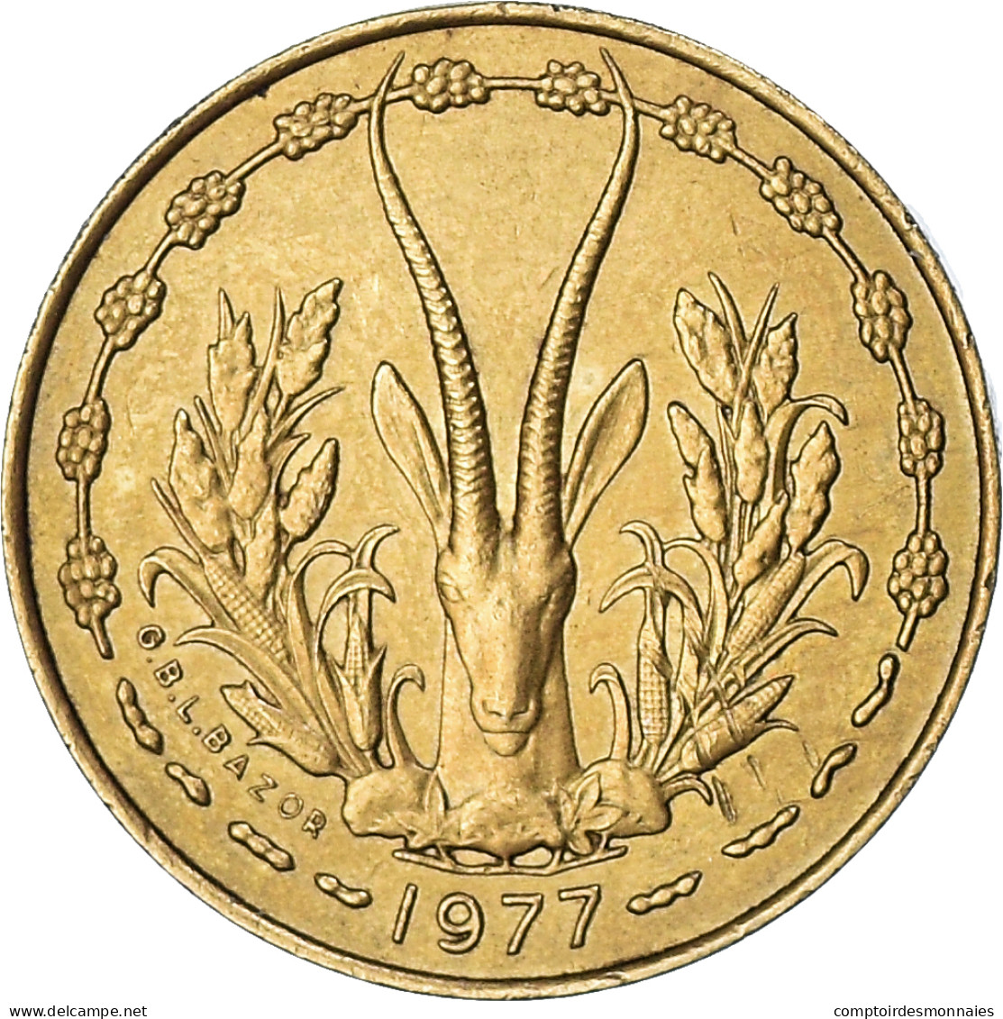 Monnaie, Communauté économique Des États De L'Afrique De L'Ouest, 5 Francs - Costa De Marfil