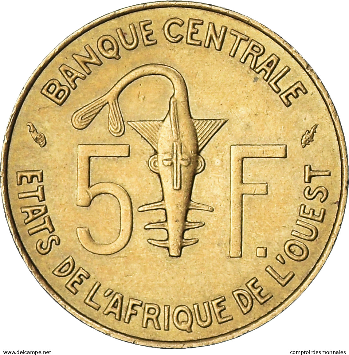 Monnaie, Communauté économique Des États De L'Afrique De L'Ouest, 5 Francs - Côte-d'Ivoire