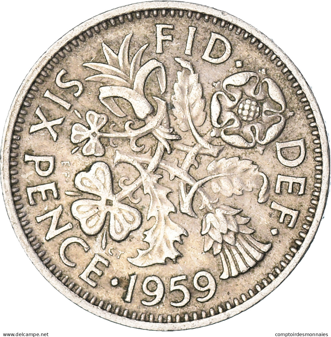 Monnaie, Grande-Bretagne, 6 Pence, 1959 - H. 6 Pence