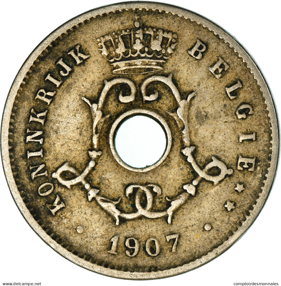 Monnaie, Belgique, 5 Centimes, 1907, TB+, Cupro-nickel, KM:55 - 5 Centimes