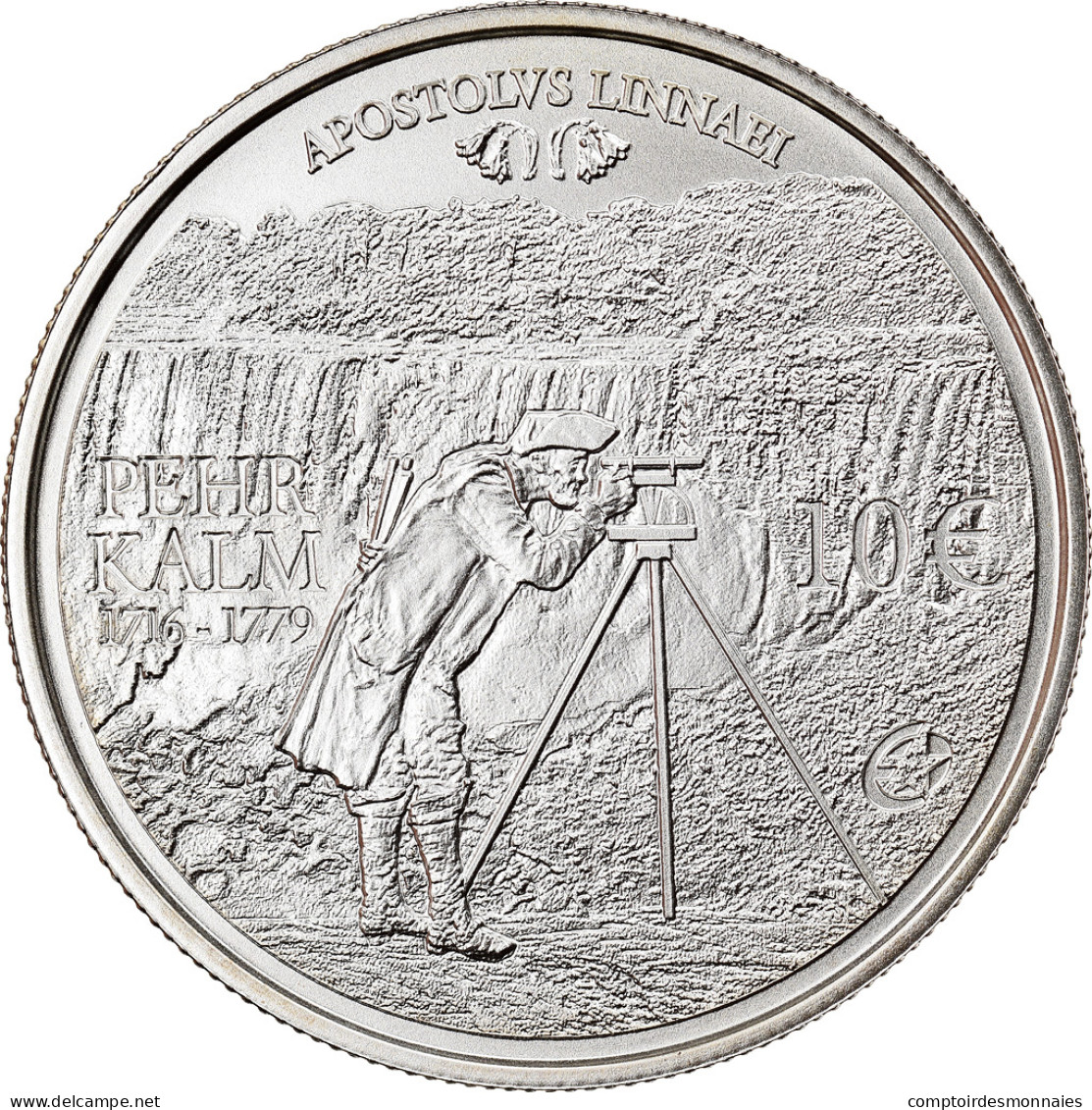 Finlande, 10 Euro, Pehr Kalm And European Explorers, 2011, Vantaa, FDC, Argent - Finlandia