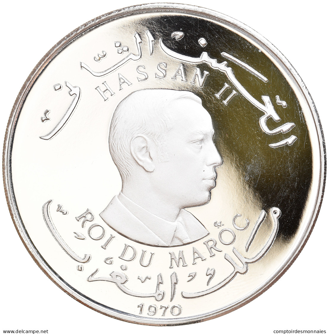 Monnaie, Maroc, Hassan II, 400 Dirhams, 1970, Proof, FDC, Argent, KM:Manque - Maroc