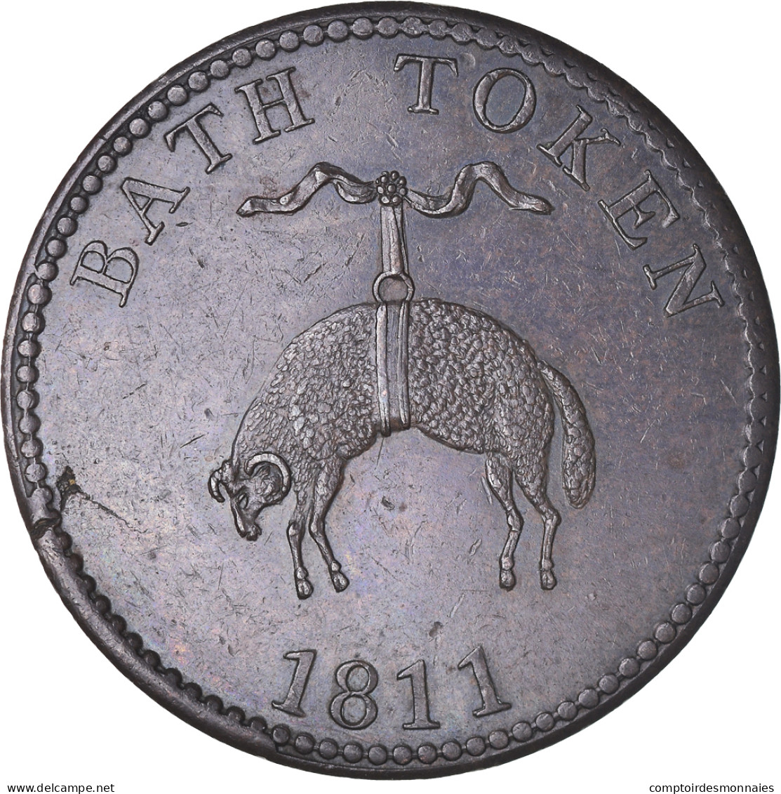 Monnaie, Grande-Bretagne, Somerset, Penny Token, 1811, Bath, SUP, Cuivre - Altri & Non Classificati