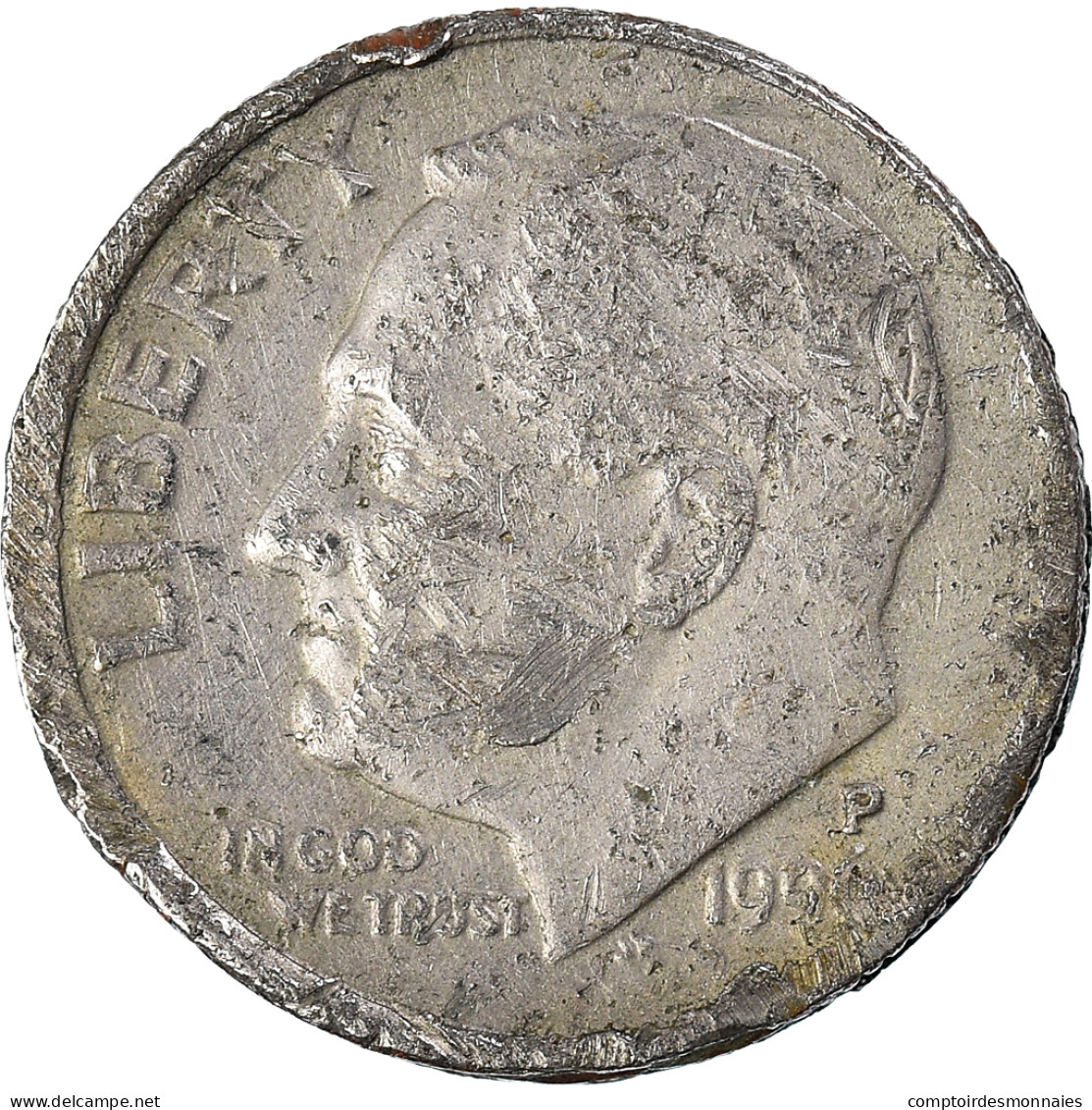 Monnaie, États-Unis, Dime, 1950 - 1946-...: Roosevelt