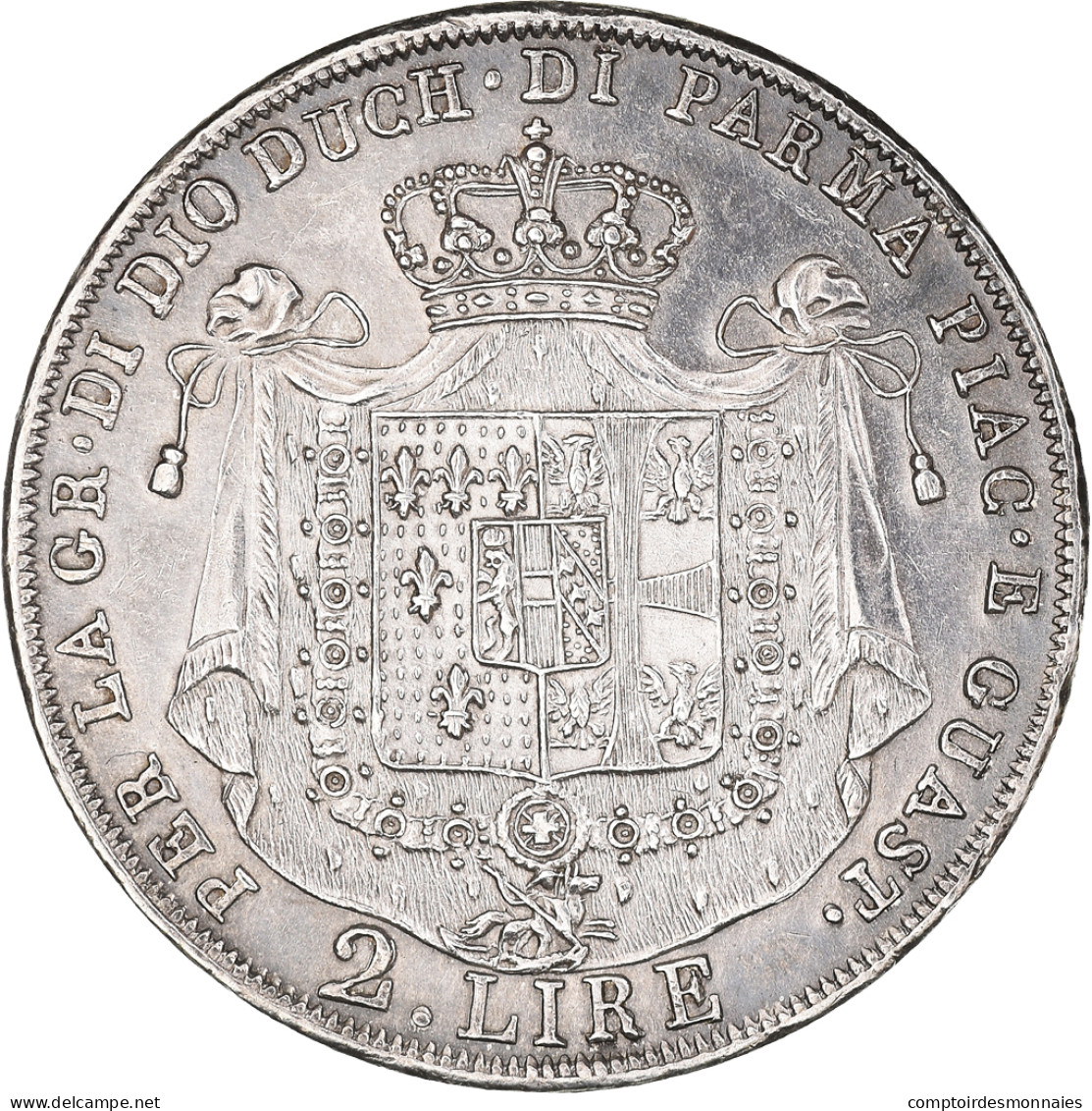 Monnaie, États Italiens, PARMA, Maria Luigia, 2 Lire, 1815, Parma, SUP, Argent - Napoleónicas