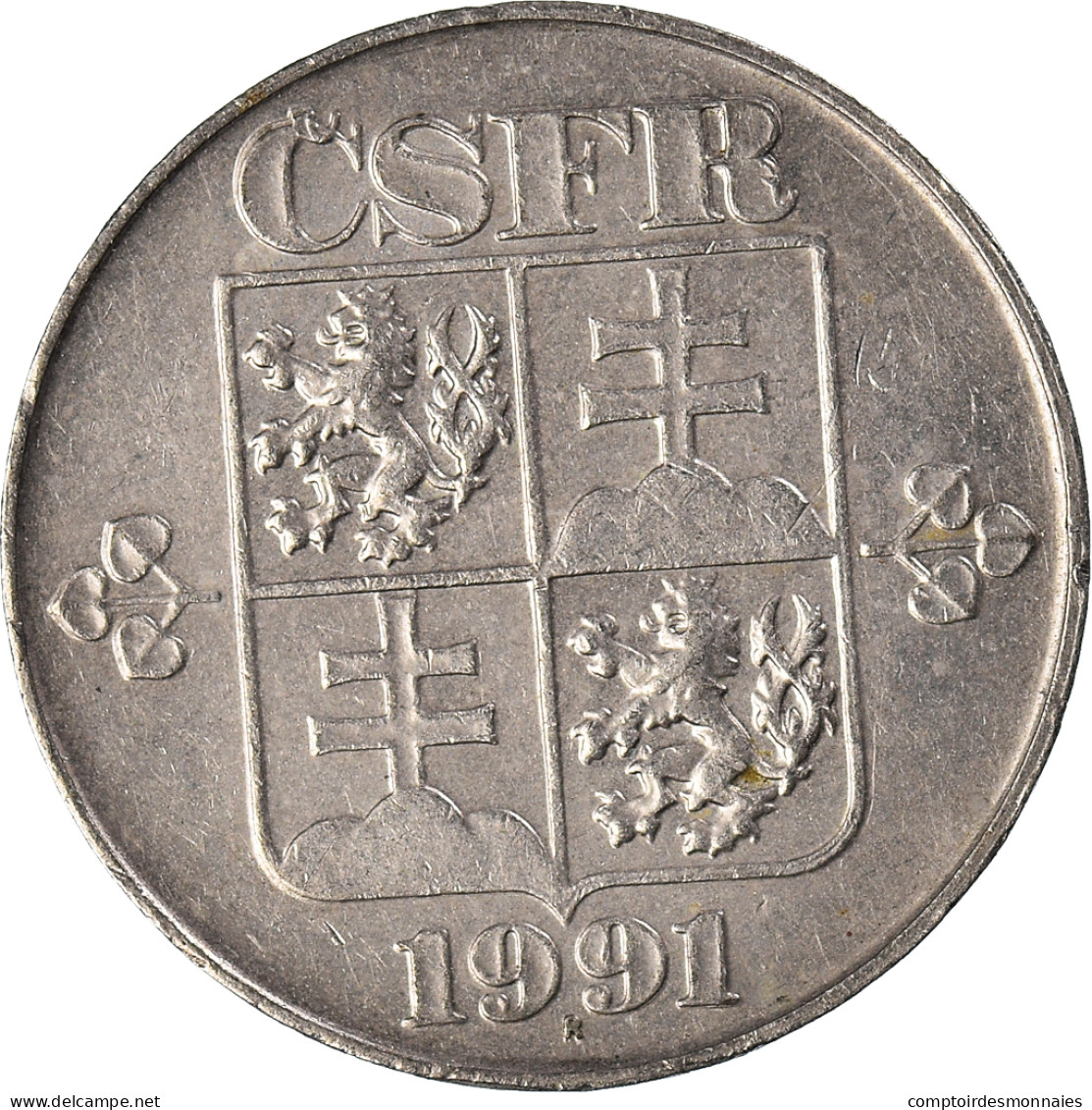 Monnaie, Tchécoslovaquie, 2 Koruny, 1991 - Tchécoslovaquie