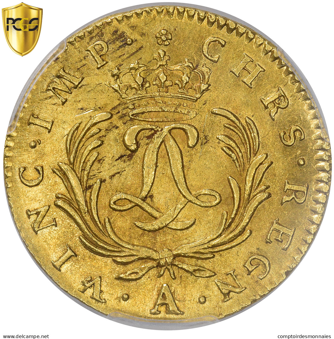 Monnaie, France, Louis XV, Double Louis D'or Mirliton, 1724, Paris, PCGS, MS62 - 1715-1774 Luigi XV Il Beneamato