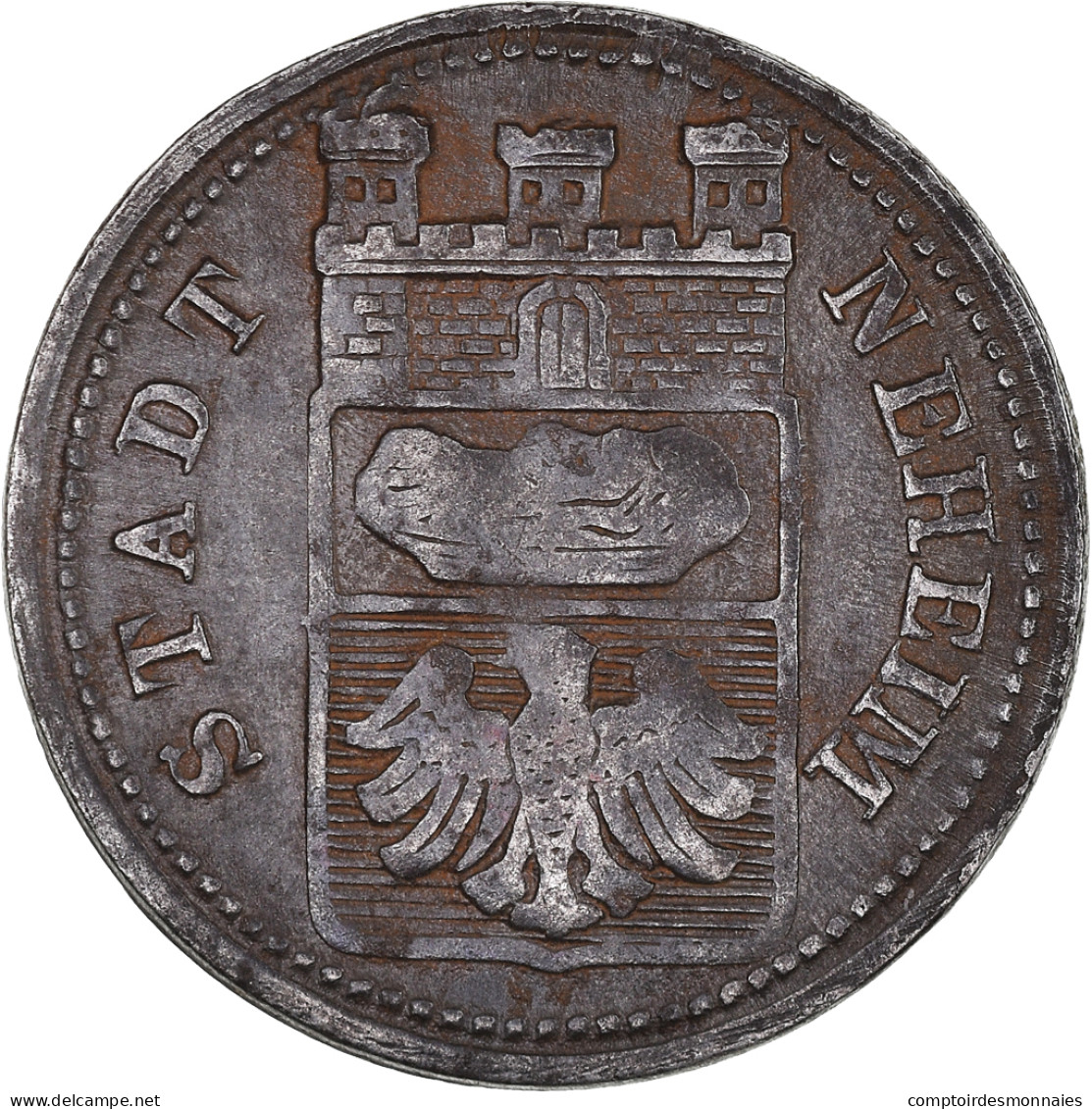 Monnaie, Allemagne, Stadt Neheim, Kriegsgeld, 10 Pfennig, 1917, TB+, Iron - Monétaires/De Nécessité