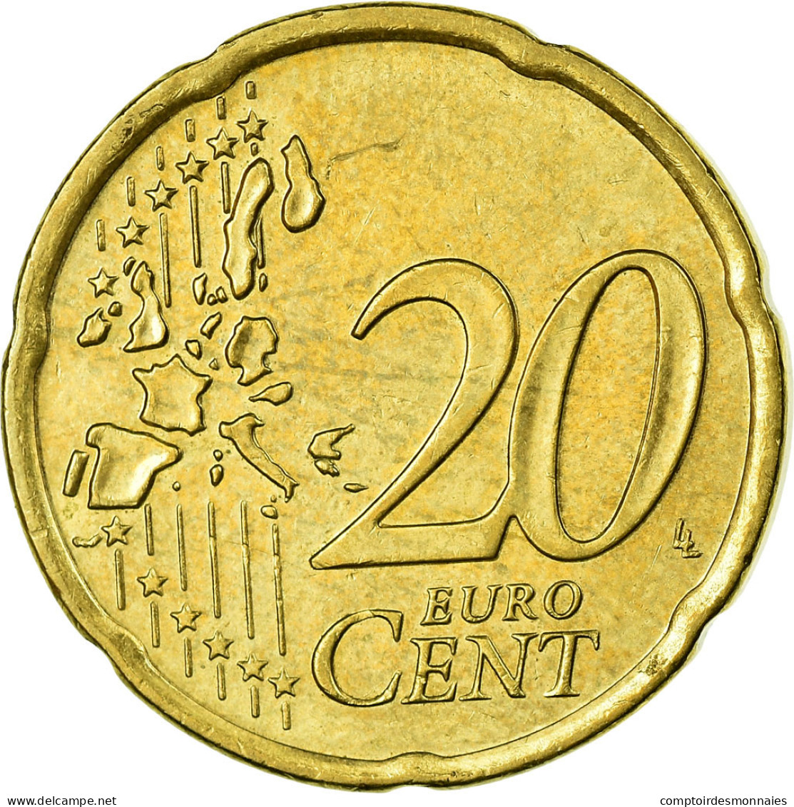 IRELAND REPUBLIC, 20 Euro Cent, 2003, TTB, Laiton, KM:36 - Ierland