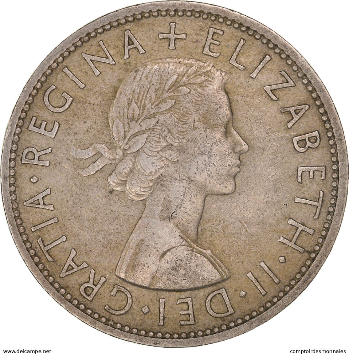 Monnaie, Grande-Bretagne, Elizabeth II, 1/2 Crown, 1960, TTB, Cupro-nickel - K. 1/2 Crown