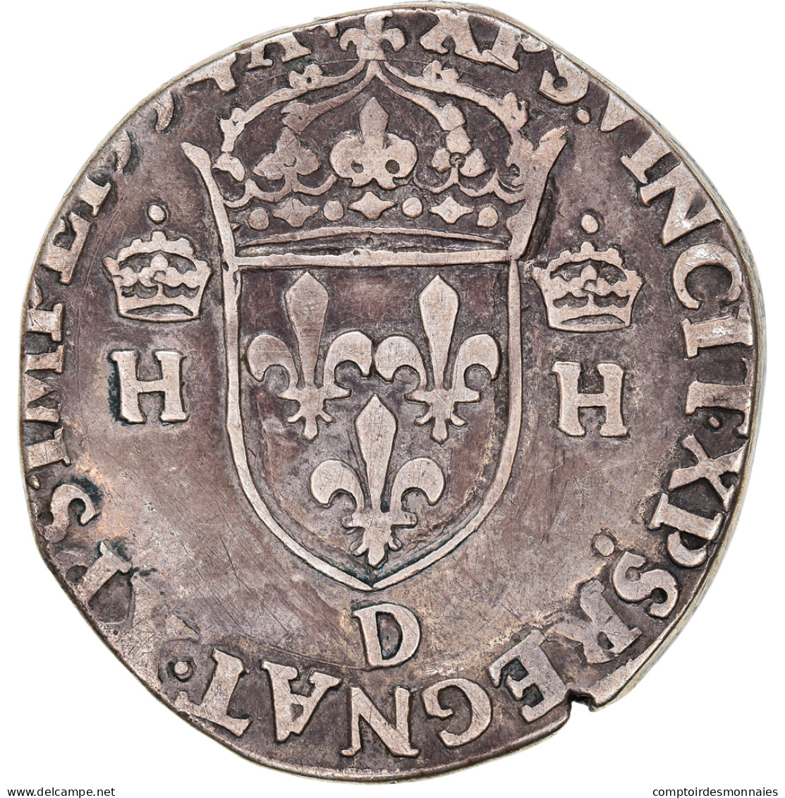 Monnaie, France, Henri II, Teston, 1554, Lyon, TB+, Argent, Duplessy:983 - 1547-1559 Enrique II