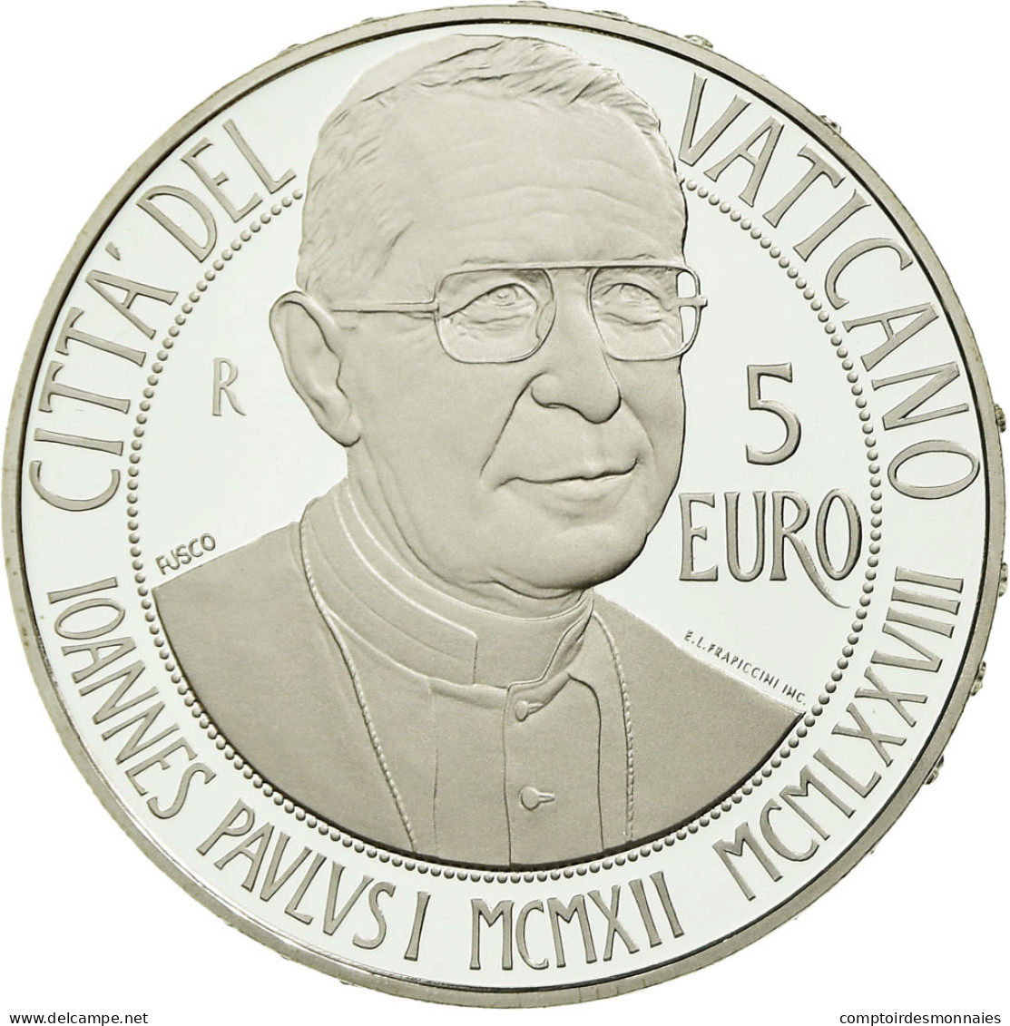 Cité Du Vatican, 5 Euro, Jean Paul Ier, 2012, Proof, FDC, Argent, KM:436 - Vaticano (Ciudad Del)