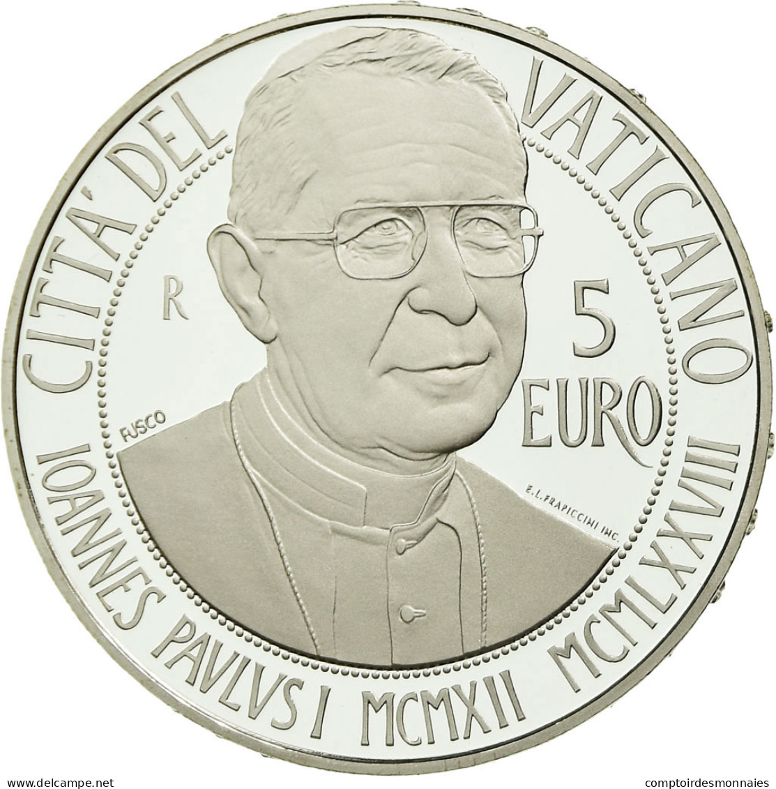 Cité Du Vatican, 5 Euro, Jean Paul Ier, 2012, Proof, FDC, Argent, KM:436 - Vaticaanstad