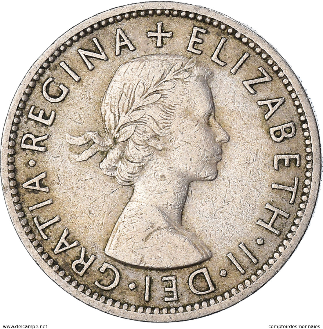 Monnaie, Grande-Bretagne, Florin, Two Shillings, 1955 - J. 1 Florin / 2 Schillings