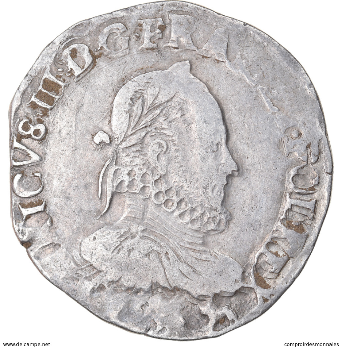 Monnaie, France, Henri III, Teston, 1575, Bayonne, TB+, Argent, Sombart:4654 - 1574-1589 Heinrich III.