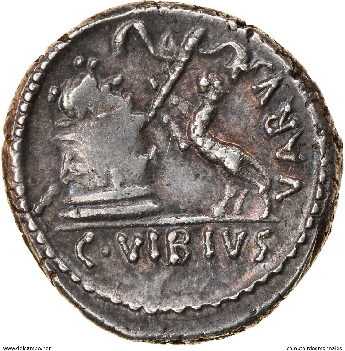Monnaie, Vibia, Denier, 42 BC, Roma, TTB+, Argent, Babelon:24 - Republiek (280 BC Tot 27 BC)