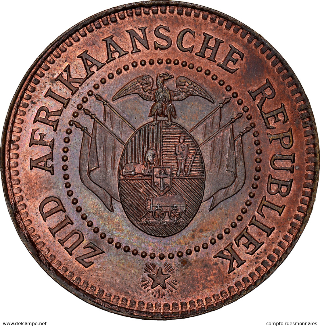 Monnaie, Afrique Du Sud, Transvaal, Penny, 1874, Bruxelles, Pattern, SPL - Südafrika