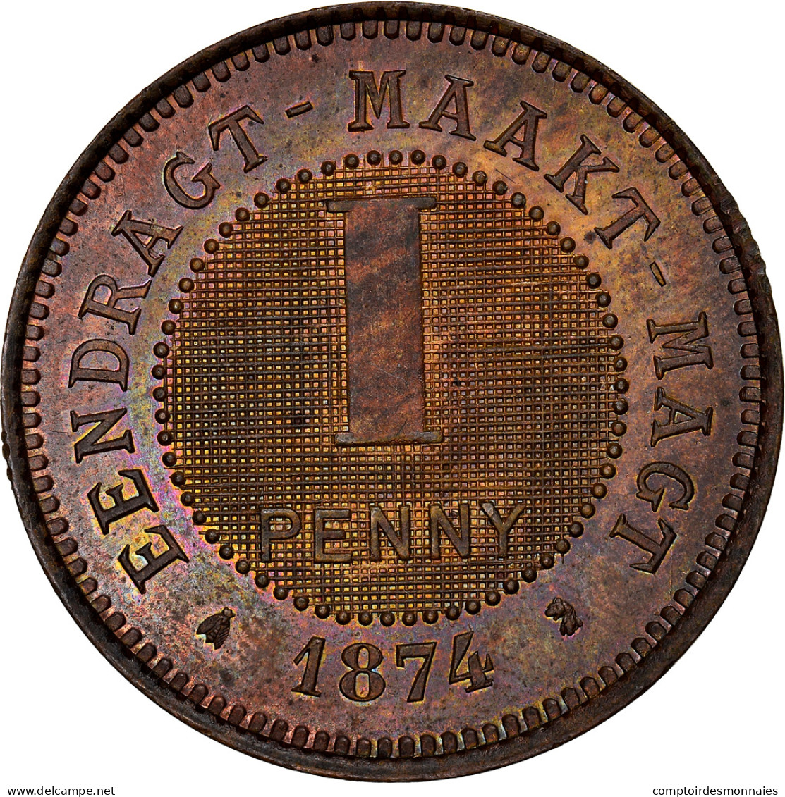 Monnaie, Afrique Du Sud, Transvaal, Penny, 1874, Bruxelles, Pattern, SPL - South Africa