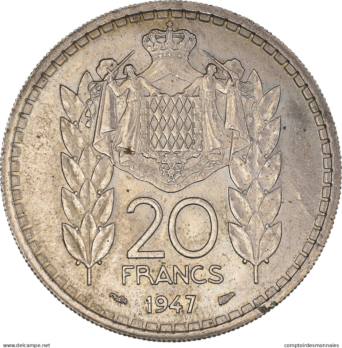 Monnaie, Monaco, Louis II, 20 Francs, Vingt, 1947, SUP, Cupro-nickel, Gadoury:MC - 1922-1949 Louis II.