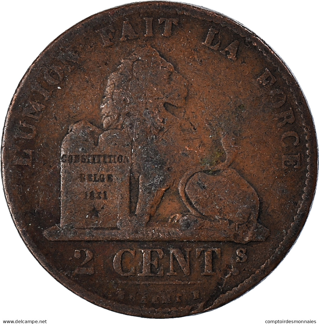 Monnaie, Belgique, 2 Centimes, 1870 - 2 Cent