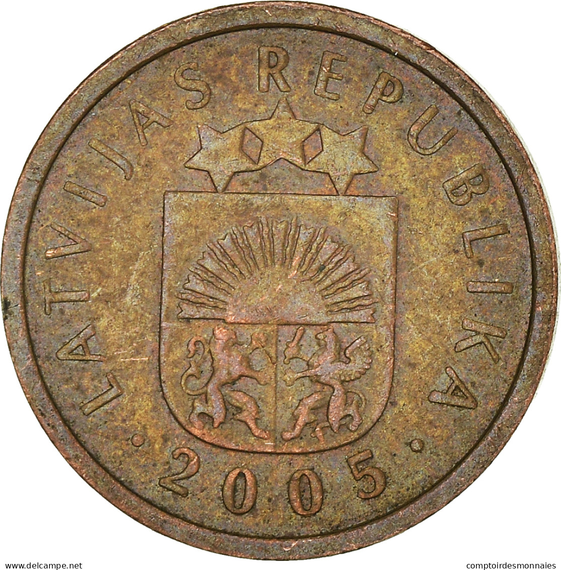 Monnaie, Lettonie, Santims, 2005 - Lettonie